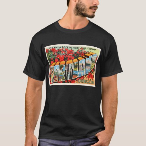 Portland Oregon OR Old Vintage Travel Souvenir T_Shirt