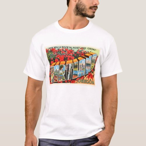 Portland Oregon OR Old Vintage Travel Souvenir T_Shirt