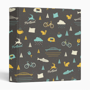 Portland, Oregon Pattern 3 Ring Binder