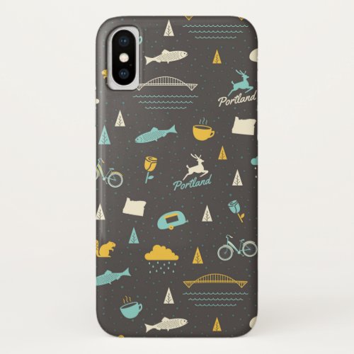 Portland Oregon Pattern iPhone X Case