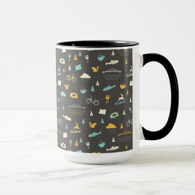 Portland, Oregon Pattern Mug (Right)
