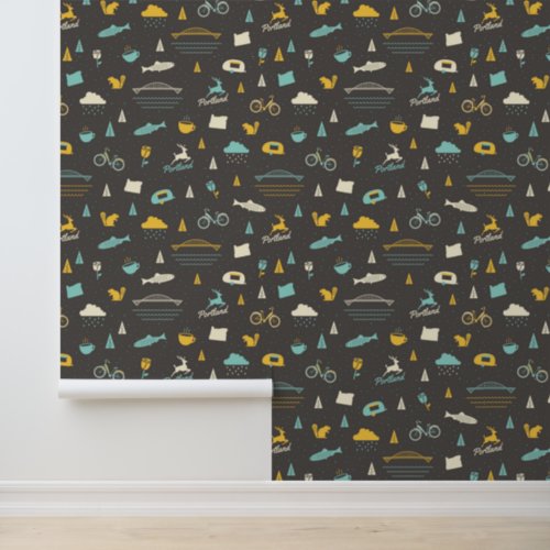 Portland Oregon Pattern Wallpaper