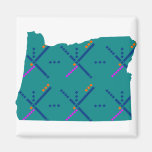 Portland Oregon PDX Airport Carpet 2 Inch Square Magnet