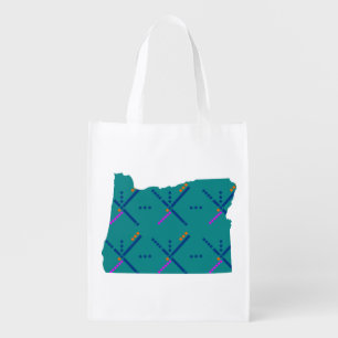 Portland Oregon PDX Airport Carpet Grocery Bag