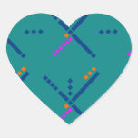Portland Oregon PDX Airport Carpet Heart Sticker