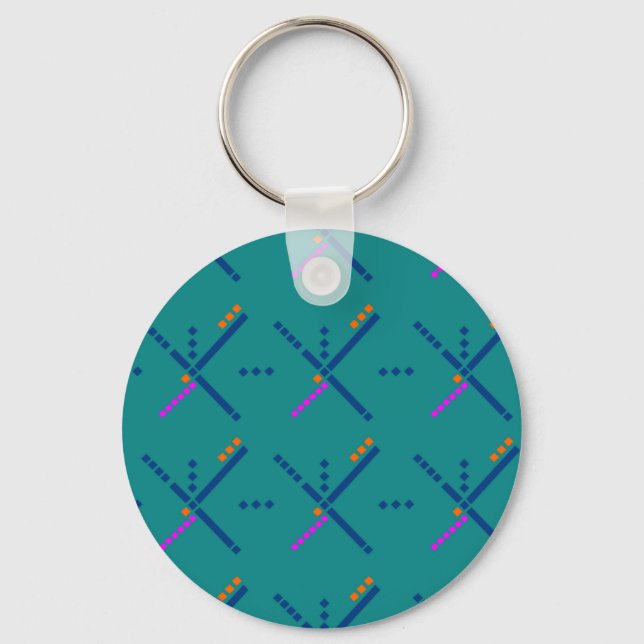Portland Oregon PDX Airport Carpet Keychain (Front)