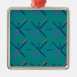 Portland Oregon PDX Airport Carpet Metal Ornament