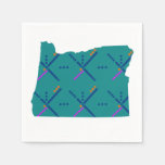 Portland Oregon PDX Airport Carpet Napkin