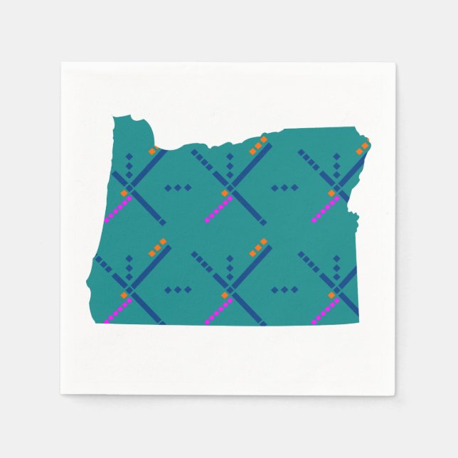 Portland Oregon PDX Airport Carpet Napkins (Front)