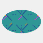 Portland Oregon PDX Airport Carpet Oval Sticker