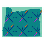 Portland Oregon PDX Airport Carpet Postcard