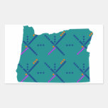 Portland Oregon PDX Airport Carpet Rectangular Sticker