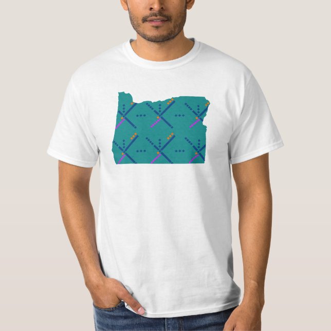 Portland Oregon PDX Airport Carpet T-Shirt (Front)