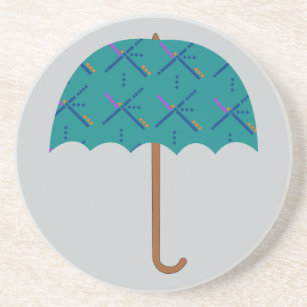 Portland Oregon PDX Airport Carpet Umbrella Drink  Coaster