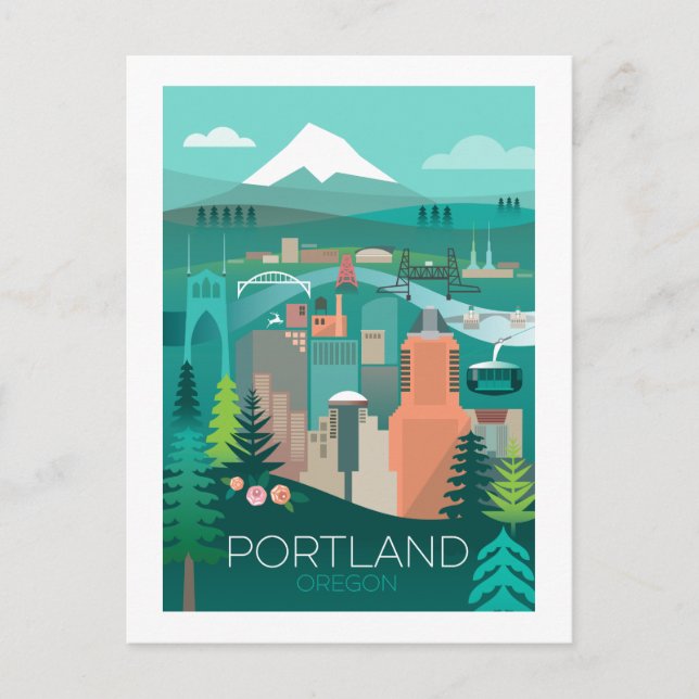 Portland, Oregon Postcard (Front)