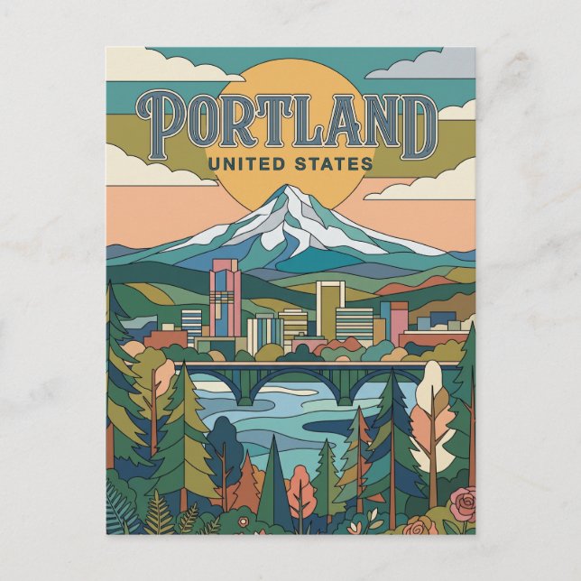 Portland Oregon Postcard (Front)