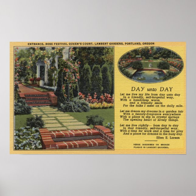 Portland, Oregon - Rose Festival Queens Court Poster (Front)