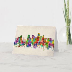 Portland Oregon Skyline Holiday Card