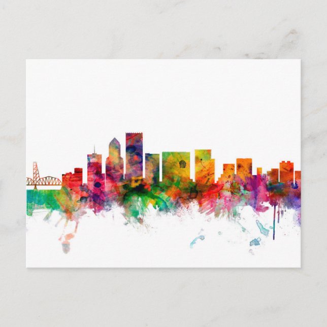 Portland Oregon Skyline Postcard (Front)