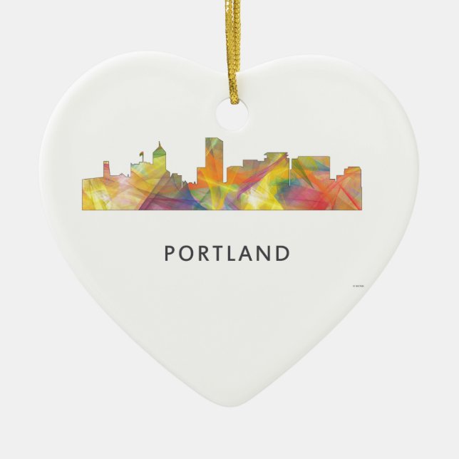 PORTLAND OREGON SKYLINE WB1 - CERAMIC ORNAMENT (Front)