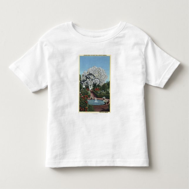 Portland, Oregon - Spanish Pool and Ghost Tree Toddler T-shirt (Front)