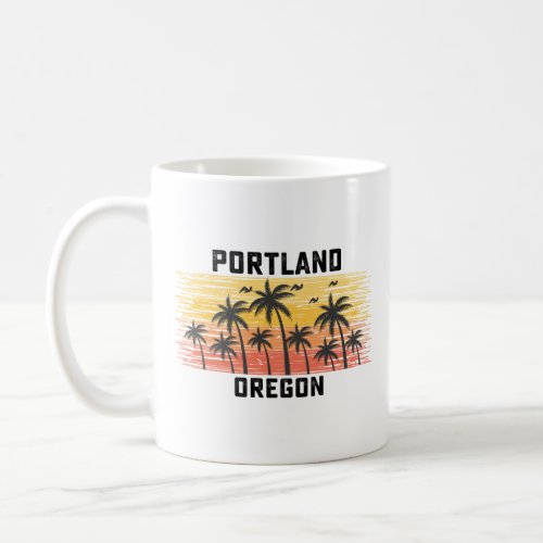 Portland Oregon Summer Retro VIntage Vacation Coffee Mug