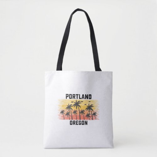 Portland Oregon Summer Retro VIntage Vacation Tote Bag