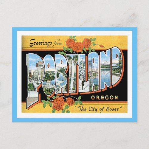 Portland Oregon US City Postcard