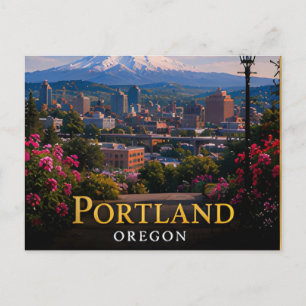Portland Oregon USA Pacific Northwest City Travel  Postcard