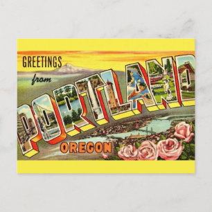 Portland Oregon Vintage Greeting Postcard