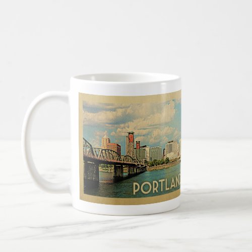 Portland Oregon Vintage Travel Coffee Mug