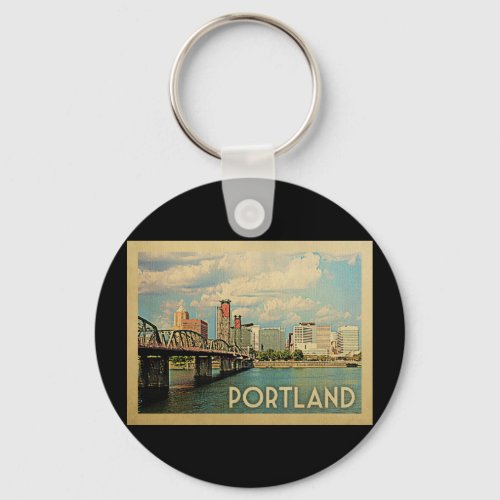 Portland Oregon Vintage Travel Keychain
