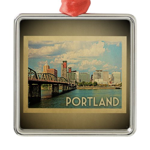 Portland Oregon Vintage Travel Ornament
