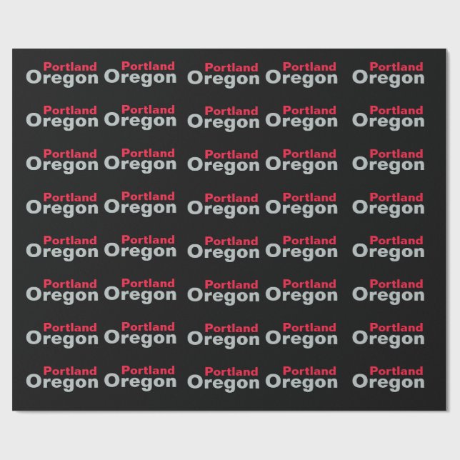 Portland, Oregon Wrapping Paper (Flat)