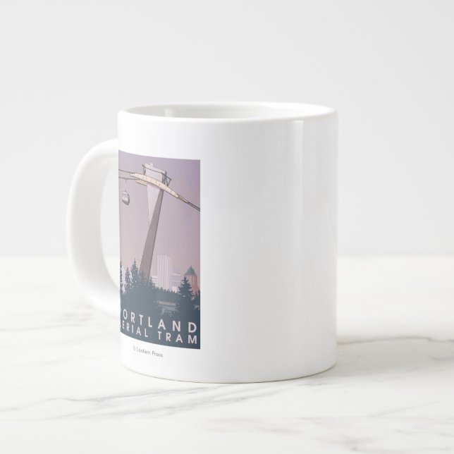 Portland, OregonAerial Tram Scene Large Coffee Mug (Front Left)