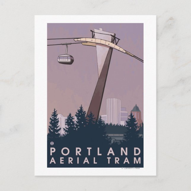 Portland, OregonAerial Tram Scene Postcard (Front)