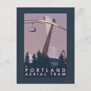 Portland  Oregonaerial Tram Scene Postcard by LanternPress at Zazzle