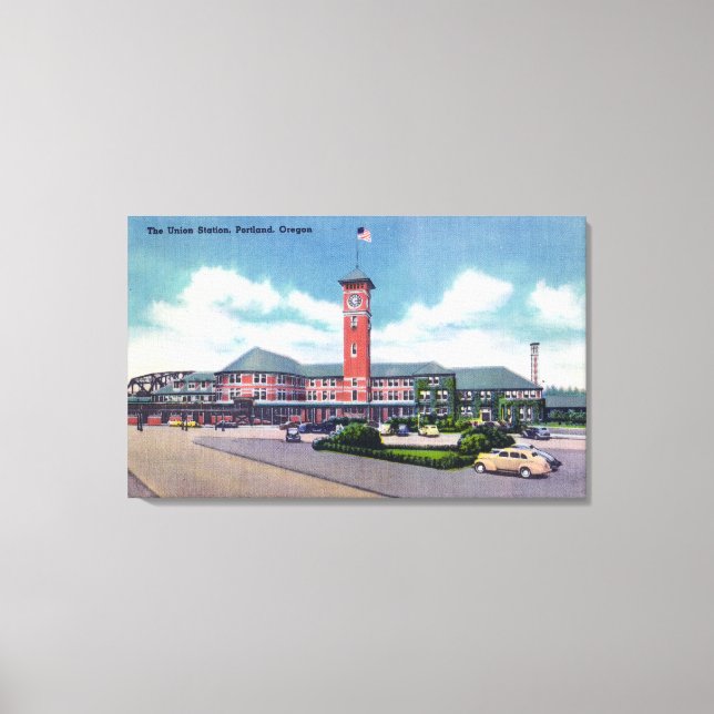 Portland, OregonExterior View of Union Station Canvas Print (Front)