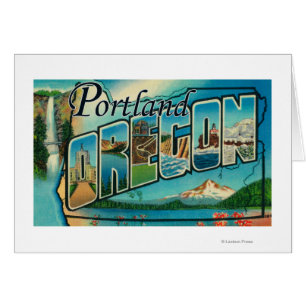 Portland, OregonLarge Letter Scenes 2 Cards