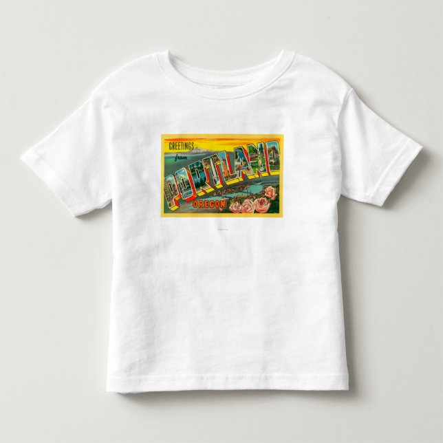 Portland, OregonLarge Letter Scenes Toddler T-shirt (Front)