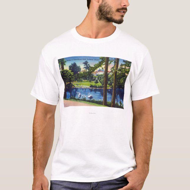 Portland, OregonLaurelhurst Park Scene T-Shirt (Front)