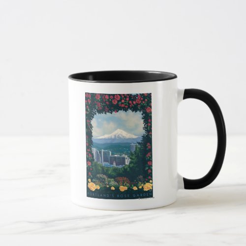 Portland OregonRose Garden Scene Mug