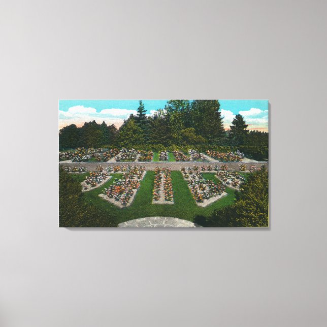 Portland, OregonView of the Rose Test Gardens Canvas Print (Front)