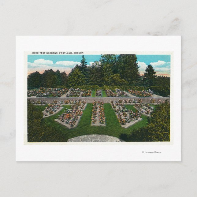 Portland, OregonView of the Rose Test Gardens Postcard (Front)