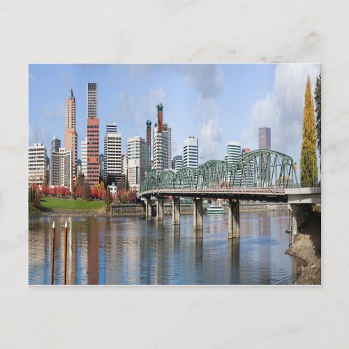 Portland Panoramic City Skyline Postcard