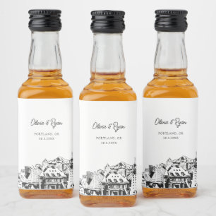 Portland Party Favor Welcome Gift Custom Liquor Bottle Label