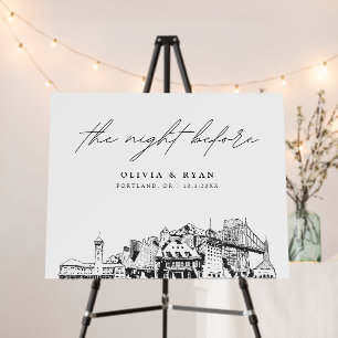 Portland Rehearsal Dinner The Night Before Sign