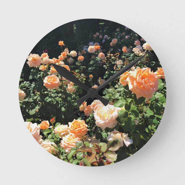 Portland Rose Garden, OR Round Clock (Front)