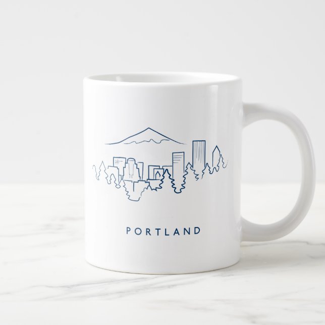 Portland Skyline Giant Coffee Mug (Right)