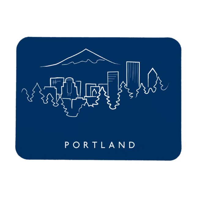 Portland Skyline Magnet (Horizontal)